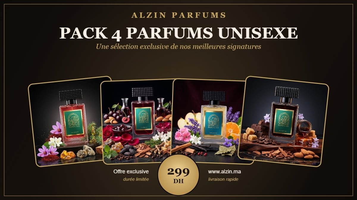 Pack 4 Parfums ALZIN